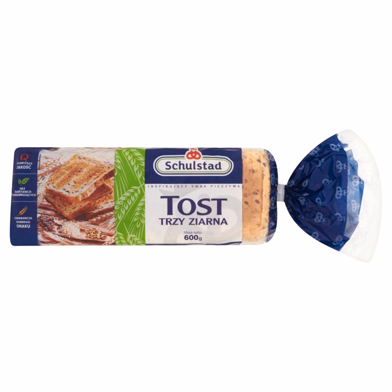 Zdjęcia - Schulstad Tost trzy ziarna Chleb tostowy 600 g