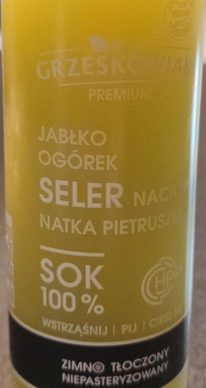 Zdjęcia - Sok jabłko, ogórek, seler naciowy, natka pietruszki Grześkowiak premium