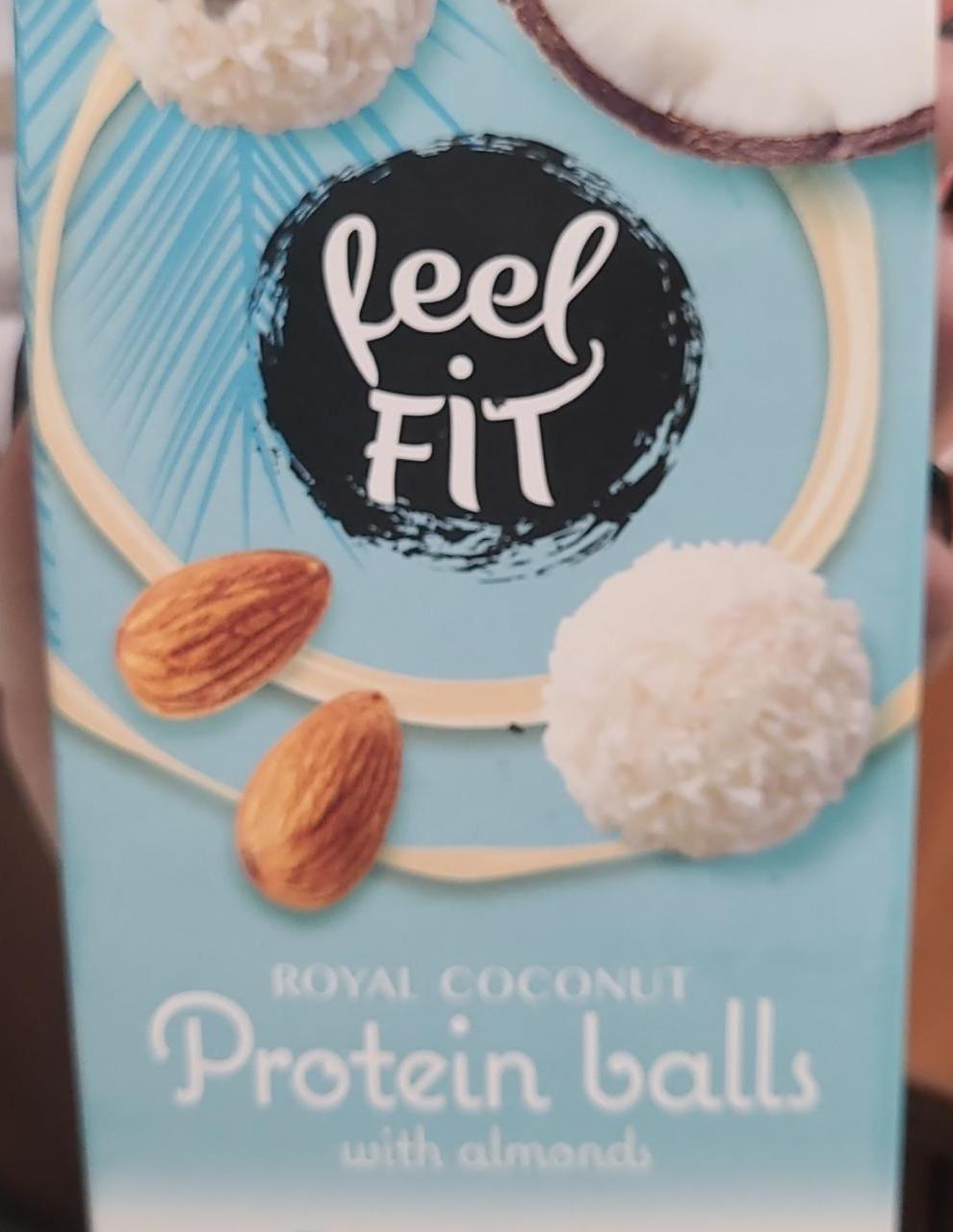Zdjęcia - Feel Fit Proteinowe kulki kokosowe z migdałem bez dodatku cukru 27 g