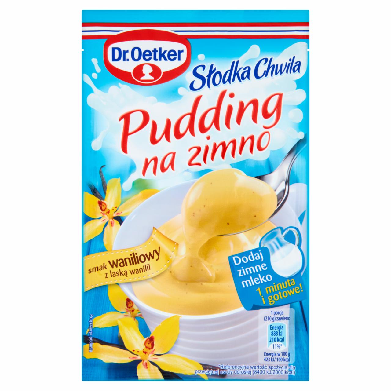 Zdjęcia - Słodka Chwila Pudding na zimno smak waniliowy Dr. Oetker