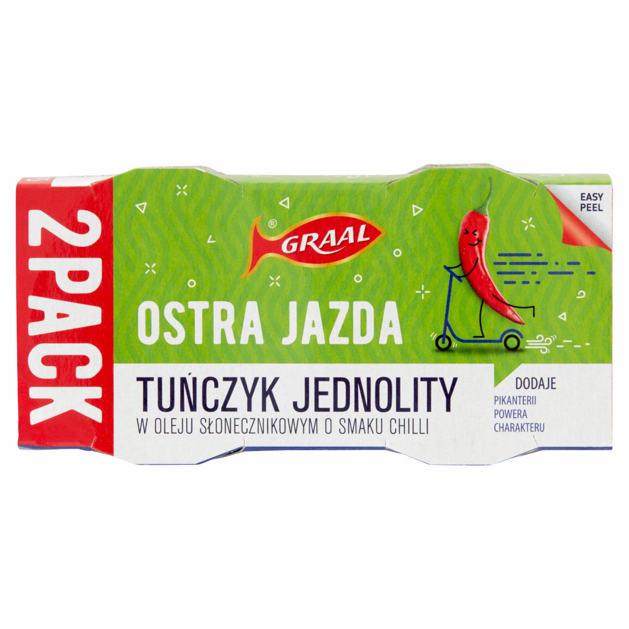 Zdjęcia - Graal Ostra Jazda Tuńczyk jednolity w oleju słonecznikowym o smaku chilli 160 g (2 x 80 g)