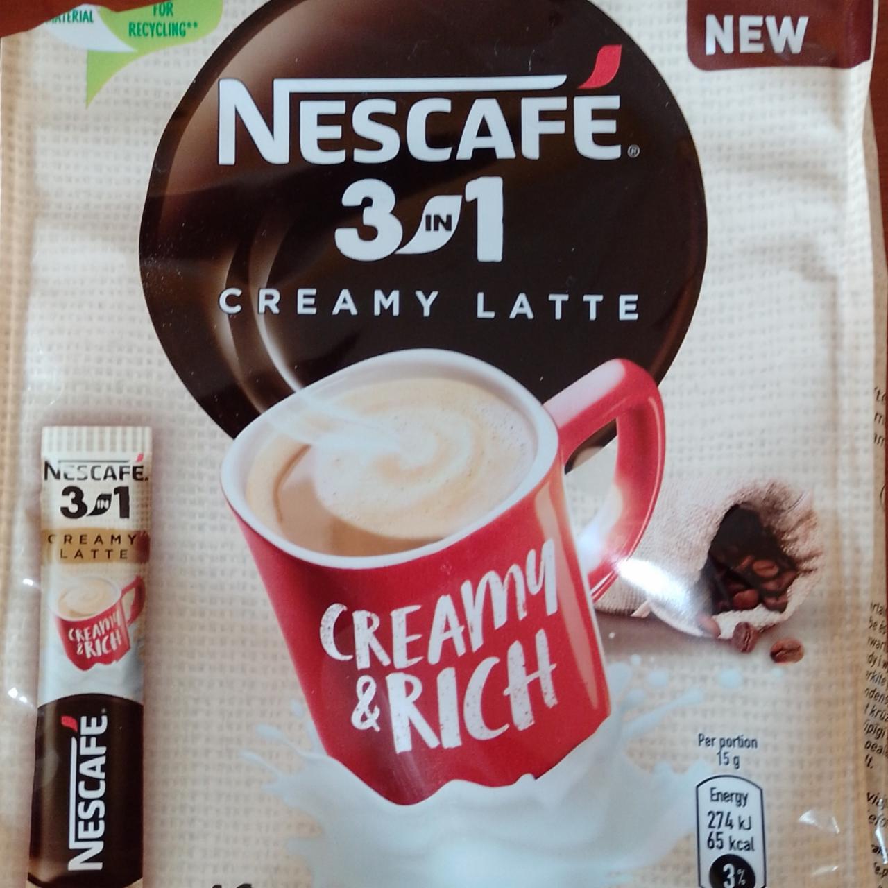 Zdjęcia - Nescafé 3in1 Creamy Latte Rozpuszczalny napój kawowy 150 g (10 x 15 g)