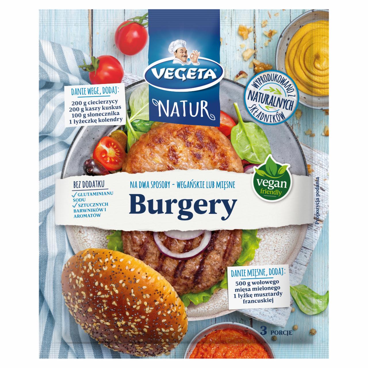 Zdjęcia - Vegeta Natur Mieszanka warzyw ziół i przypraw do dań burgery 45 g