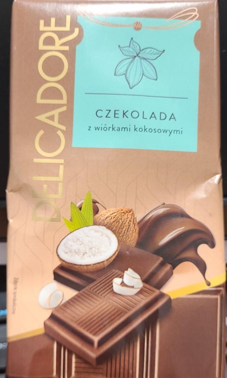 Zdjęcia - Czekolada z wiórkami kokosowymi Delicadore