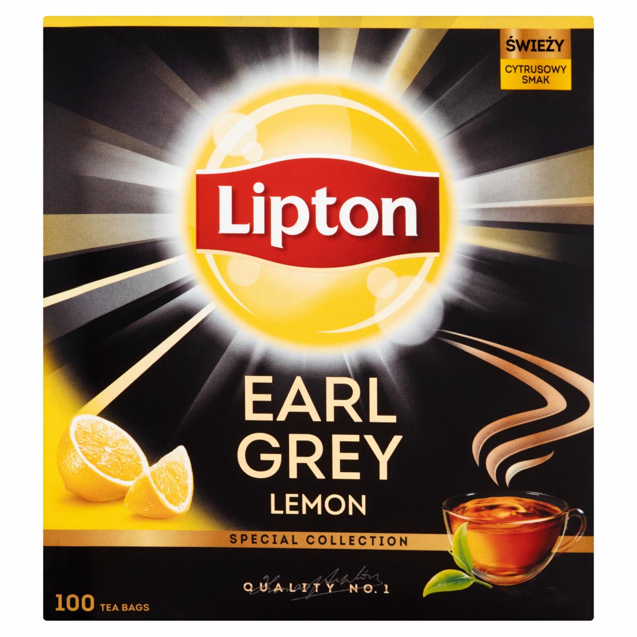 Zdjęcia - Lipton Earl Grey Lemon Herbata czarna 200 g (100 torebek)