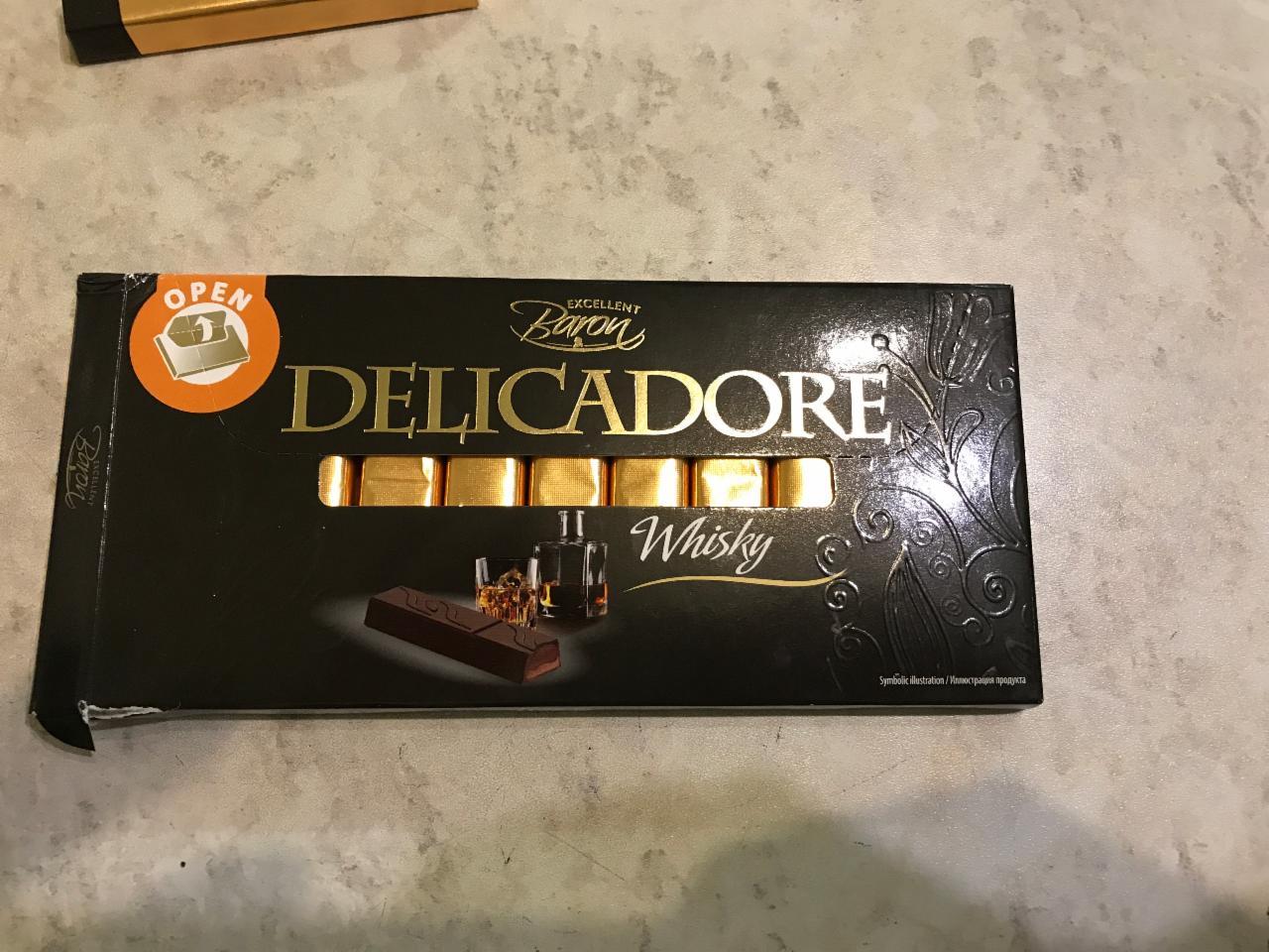 Zdjęcia - ciemna czekolada Delicadore Whisky z nadzieniem whisky Baron Excellent