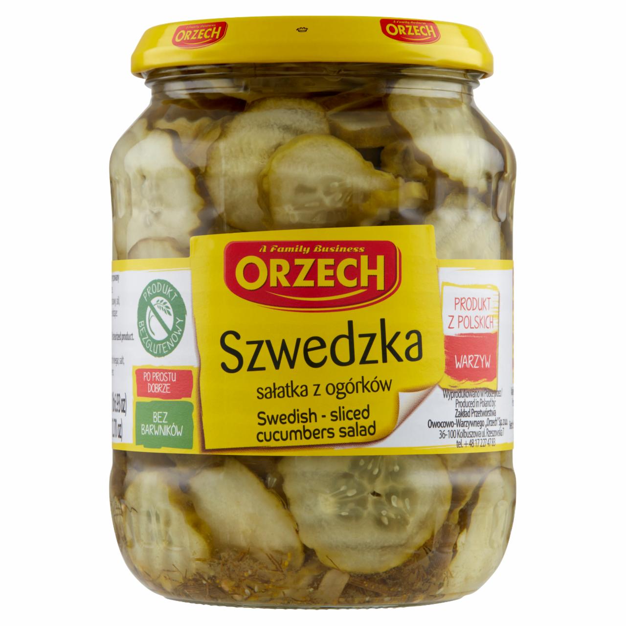 Zdjęcia - Orzech Szwedzka sałatka z ogórków 650 g