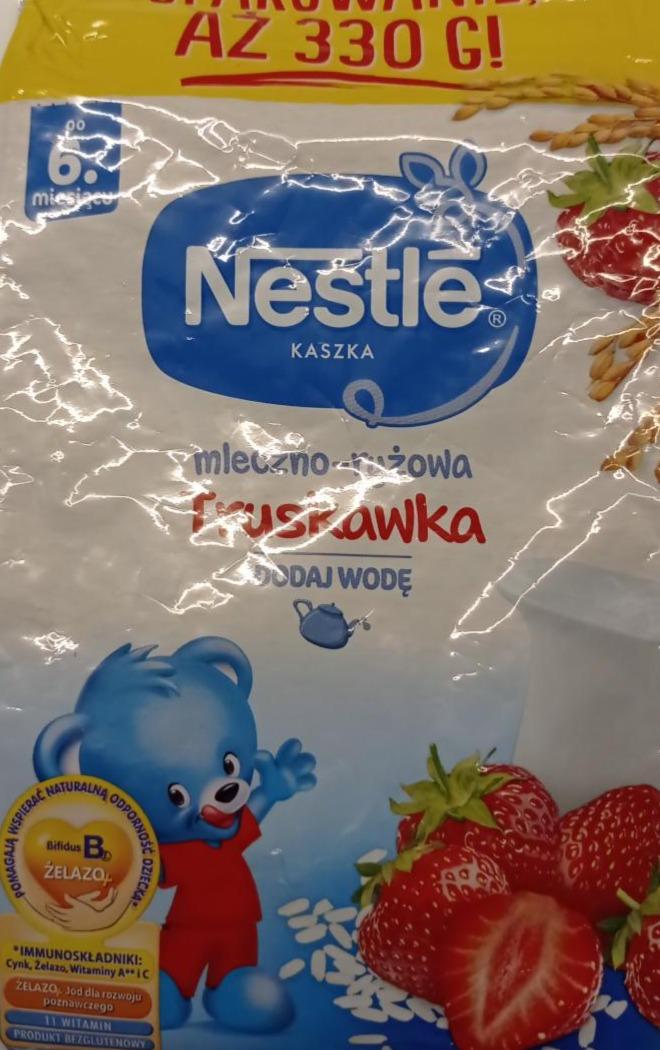 Zdjęcia - kaszka mleczno ryżowa truskawka Nestle
