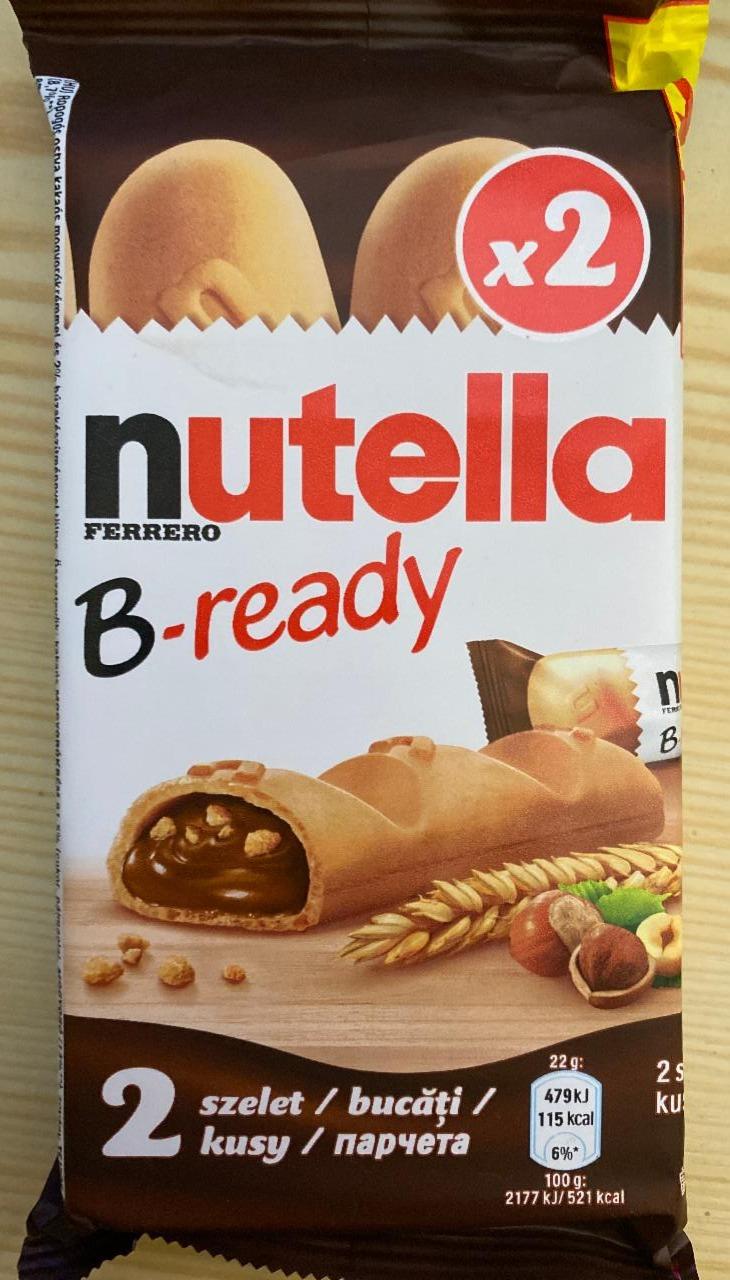 Zdjęcia - Nutella B-ready Wafelek z orzechami laskowymi i kakao oraz chrupkami 2 x 22 g