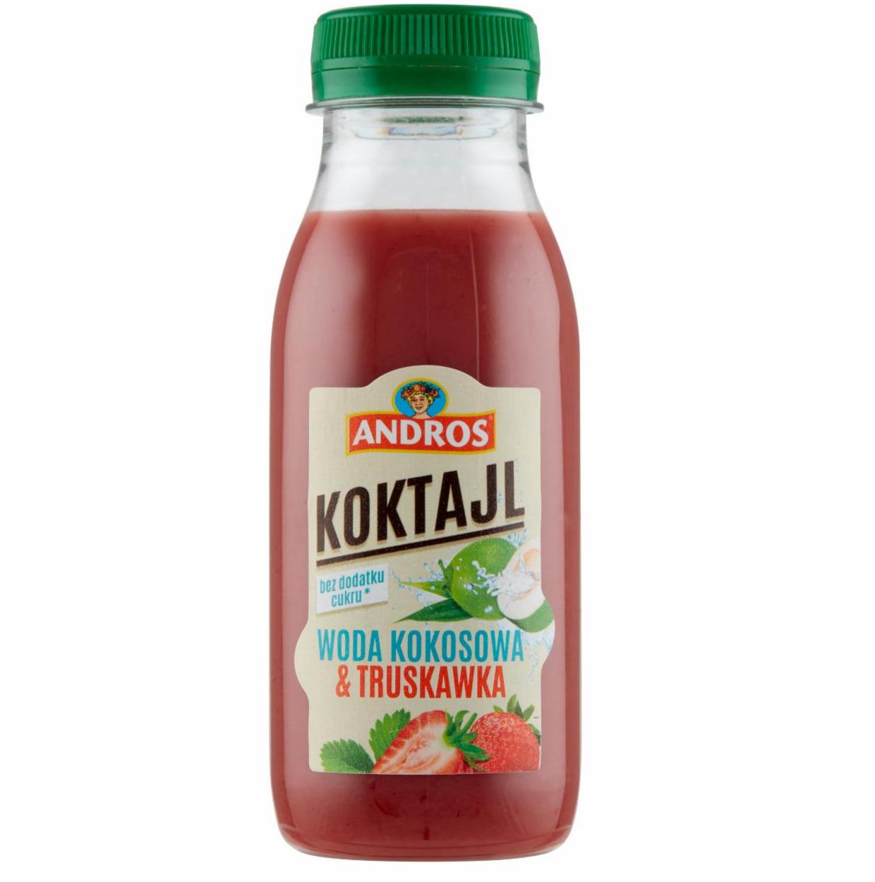 Zdjęcia - Andros Koktajl woda kokosowa & truskawka 250 ml