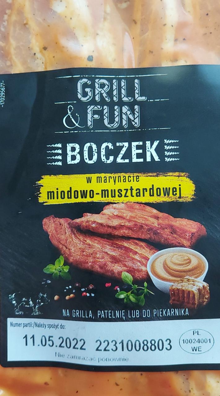 Zdjęcia - Boczek w marynacie miodowo-musztardowej Grill & Fun