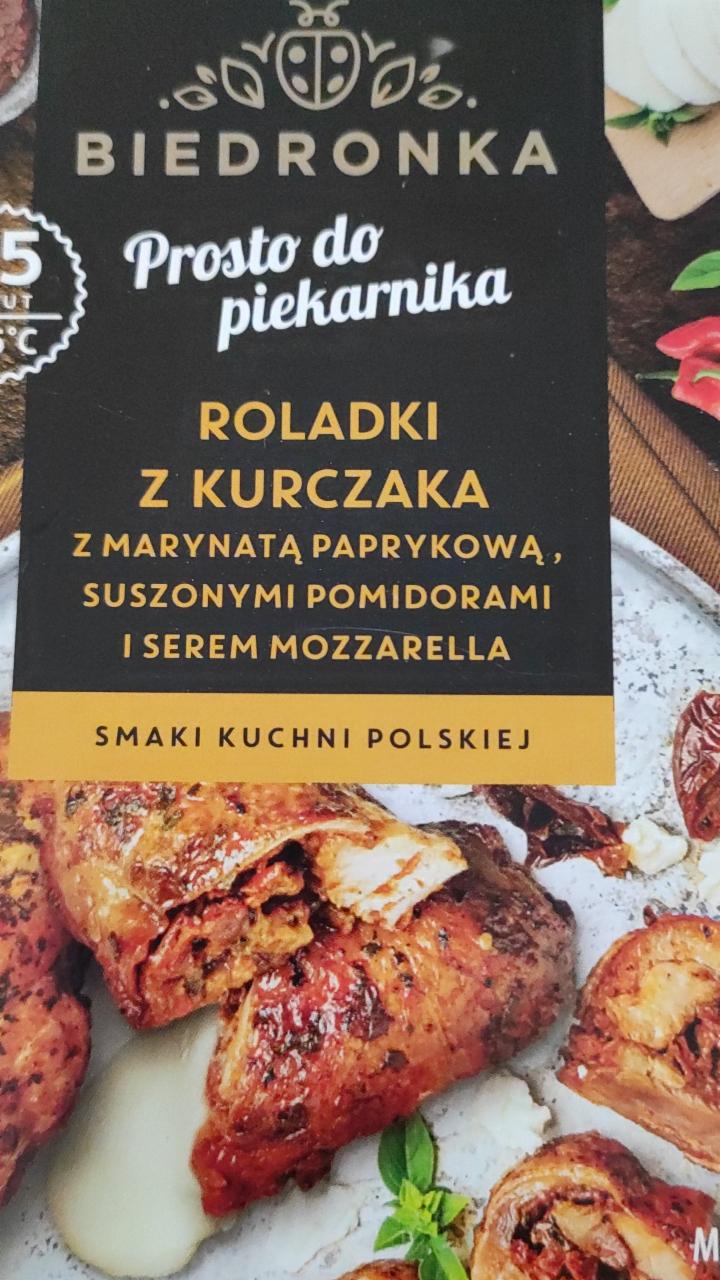 Zdjęcia - Roladki z kurczaka z marynatą paprykową, suszonymi pomidorami i serem mozzarella Biedronka