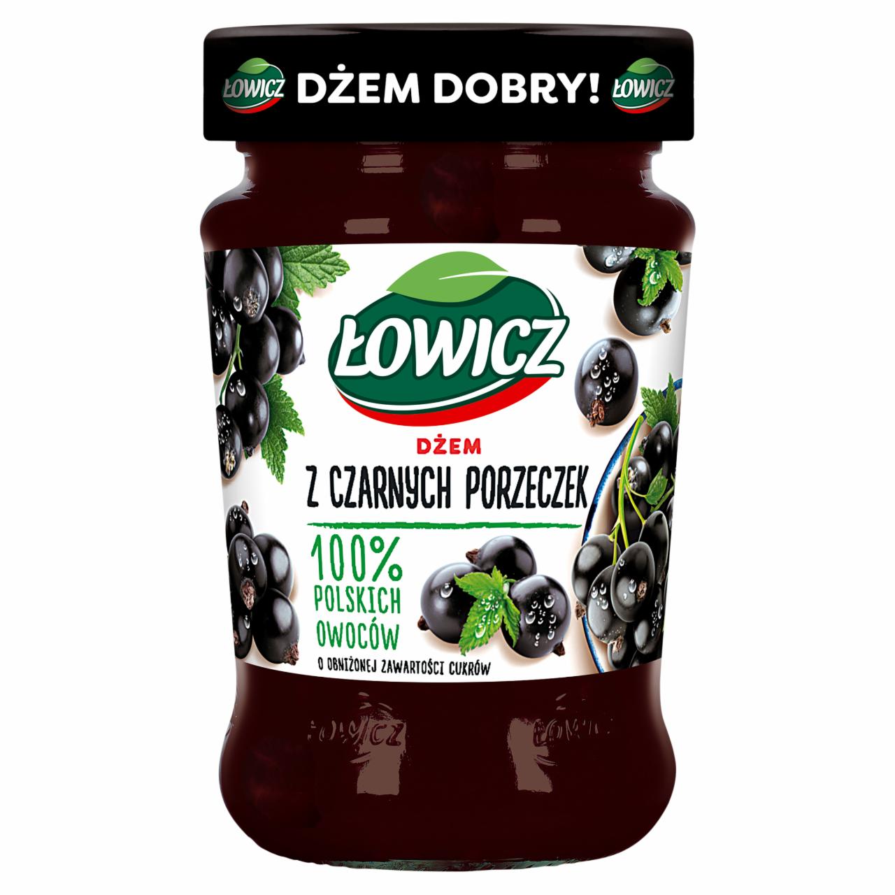 Zdjęcia - Dżem z czarnych porzeczek o obniżonej zawartości cukrów 280 g Łowicz