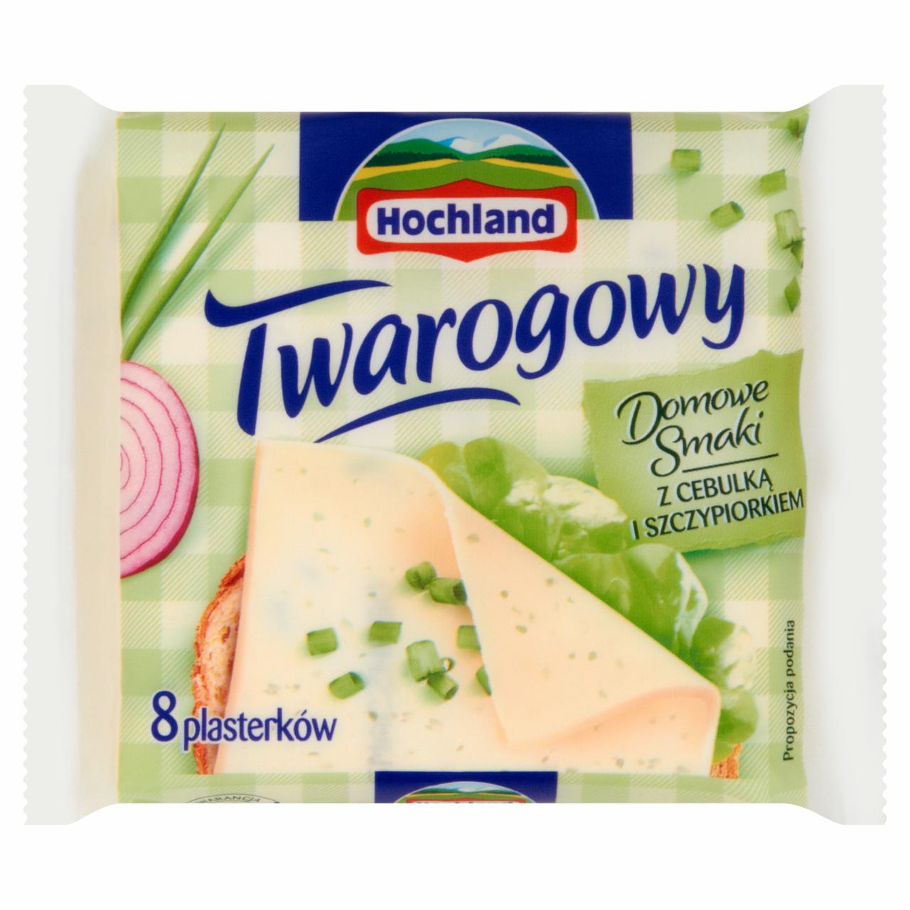 Zdjęcia - Hochland Twarogowy z cebulką i szczypiorkiem Ser 150 g (8 plasterków)