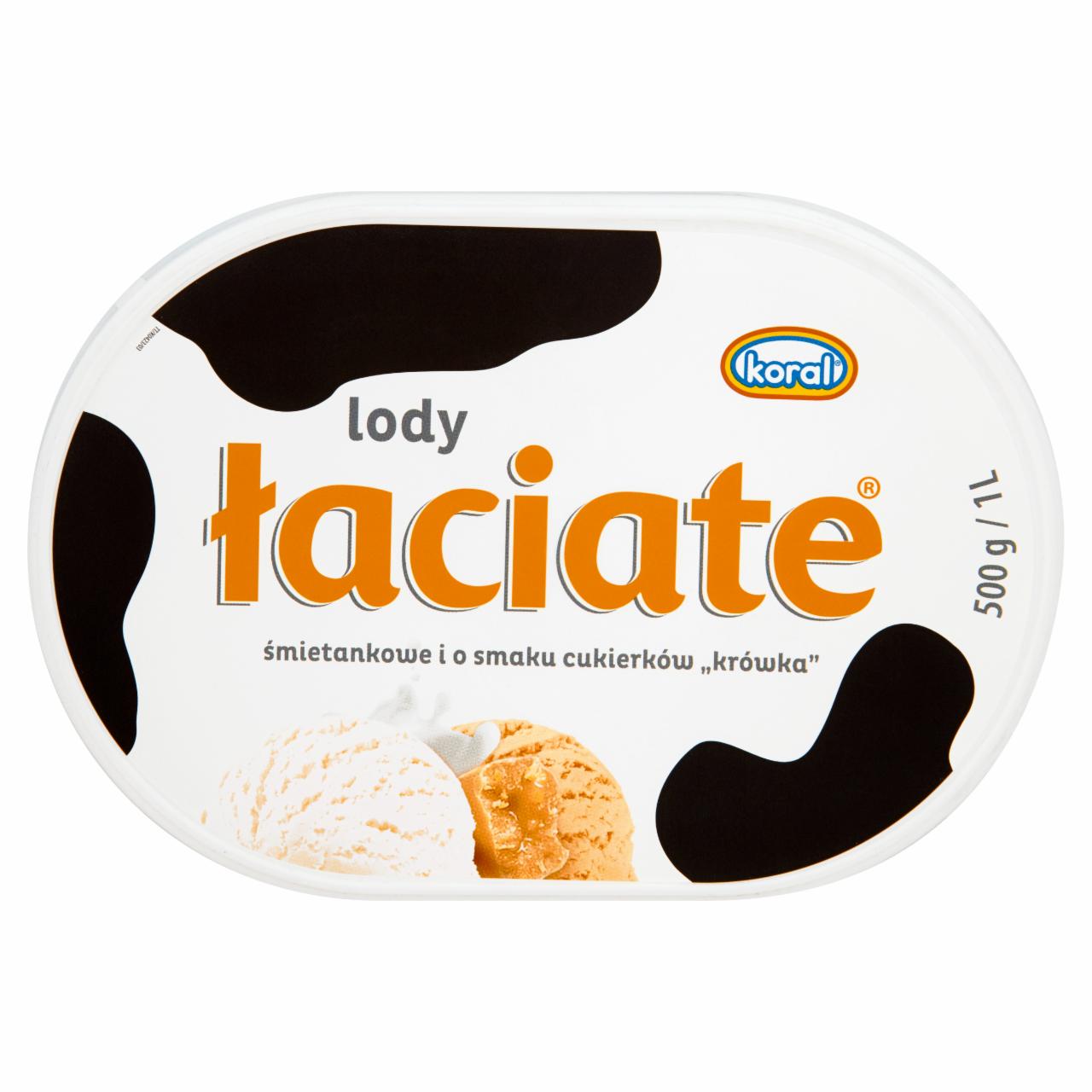 Zdjęcia - Łaciate Lody śmietankowe i o smaku cukierków krówka 1 l