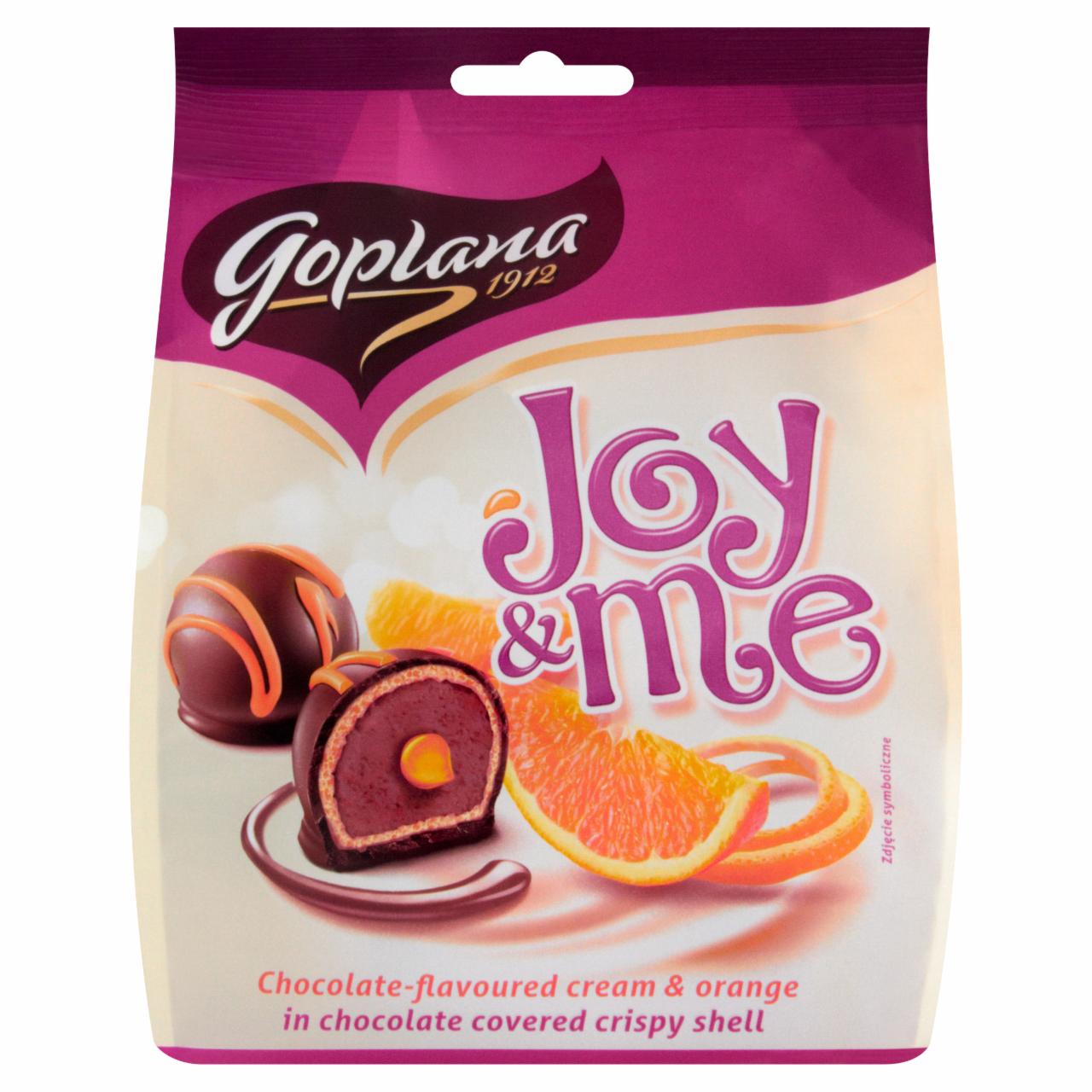 Zdjęcia - Goplana Joy & Me Smakołyki waflowe czekoladowe z pomarańczowym nadzieniem 135 g