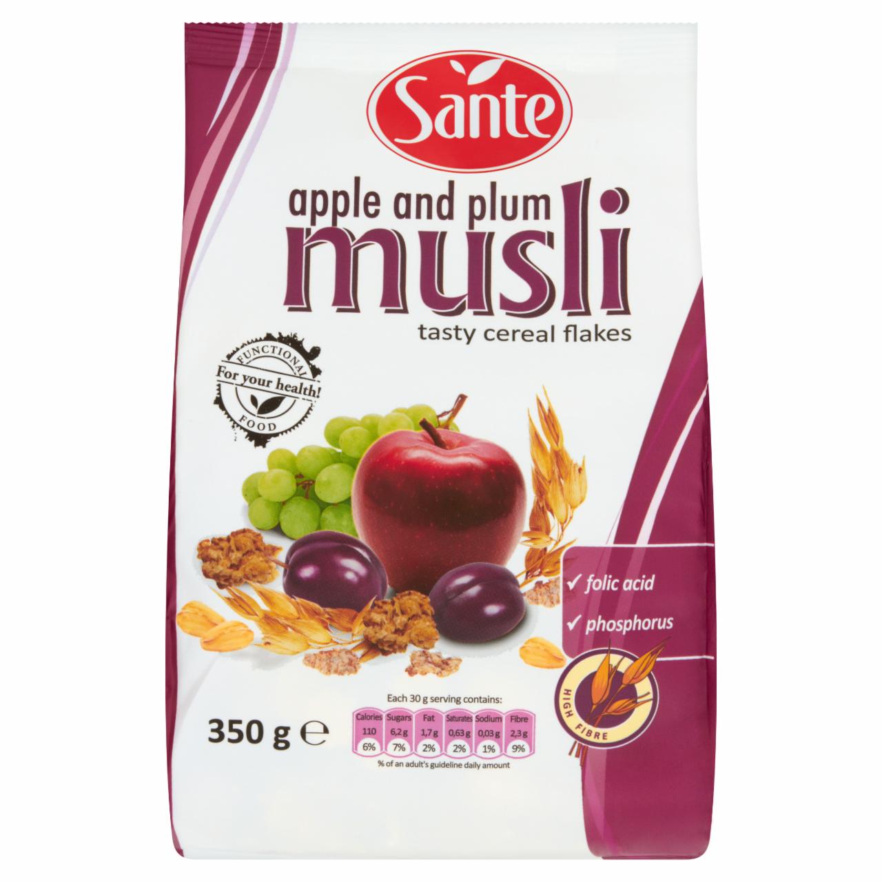 Zdjęcia - Sante Musli śliwkowo-jabłkowe 350 g