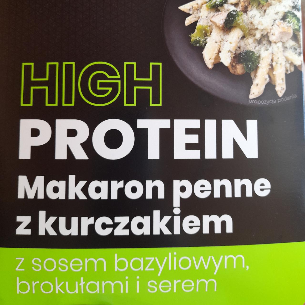Zdjęcia - High Protein Makaron Penne z kurczakiem z sosem bazyliowym, brokułami i serem Virtu
