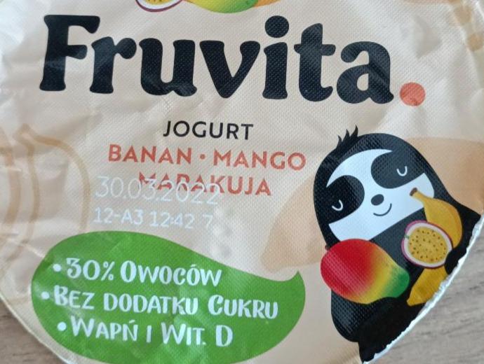 Zdjęcia - Fruvita jogurt dla dzieci banan mango marakuja 