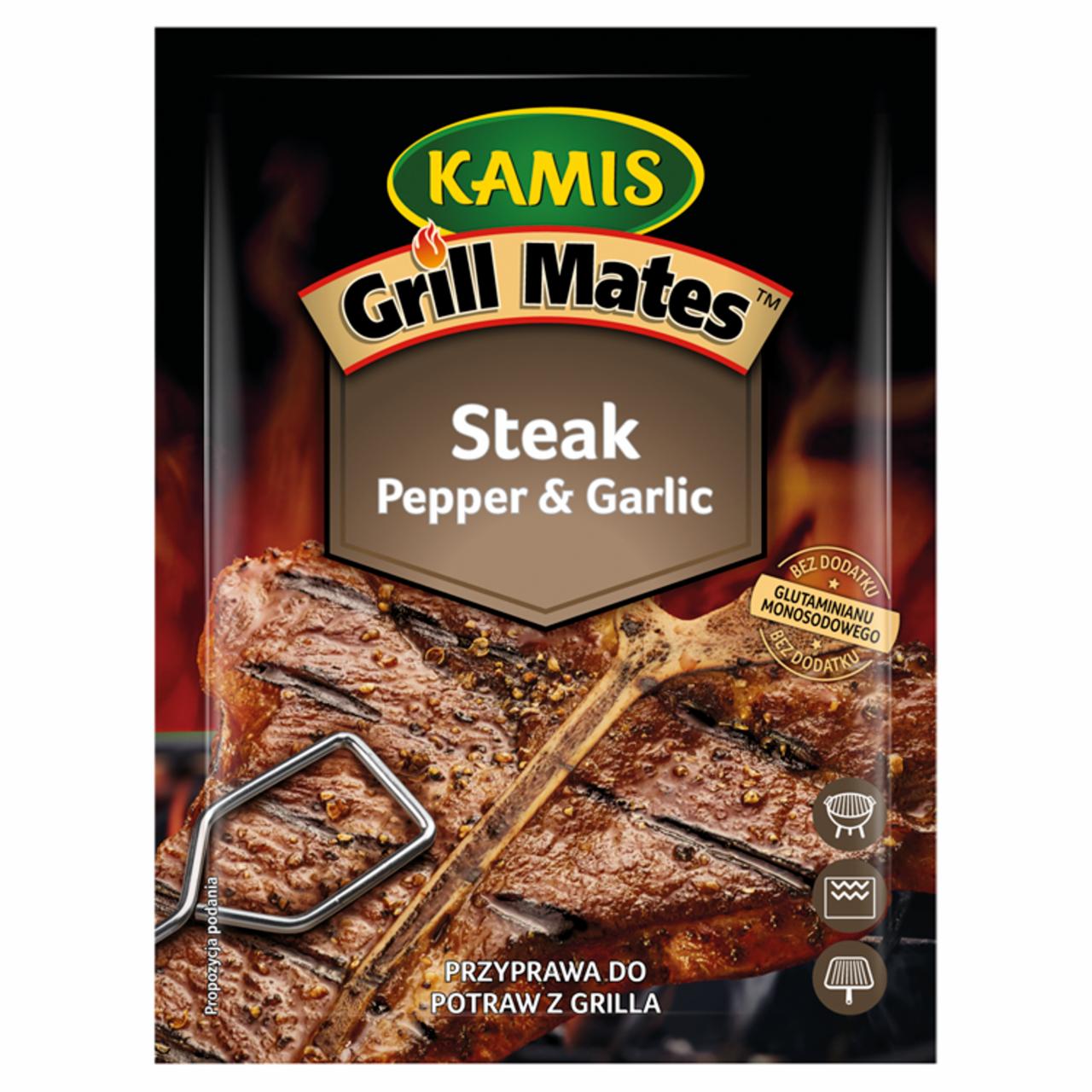 Zdjęcia - Kamis Grill Mates Steak Pepper & Garlic Przyprawa do potraw z grilla 20 g
