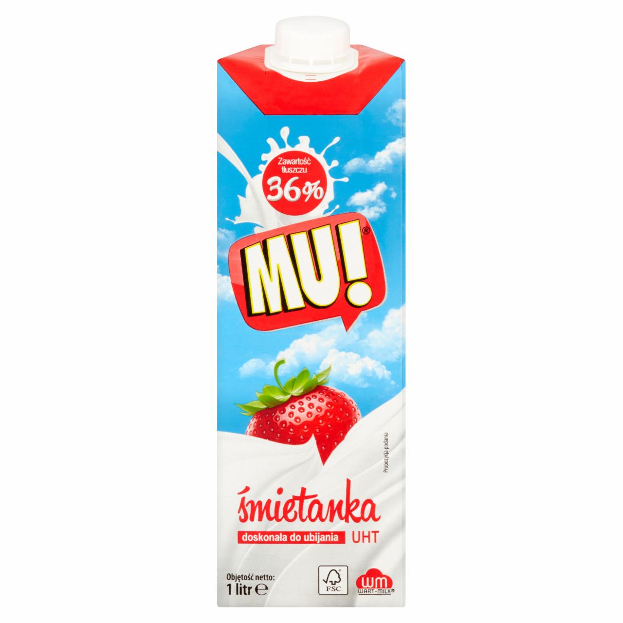 Zdjęcia - Mu! Śmietanka UHT 36% 1 l