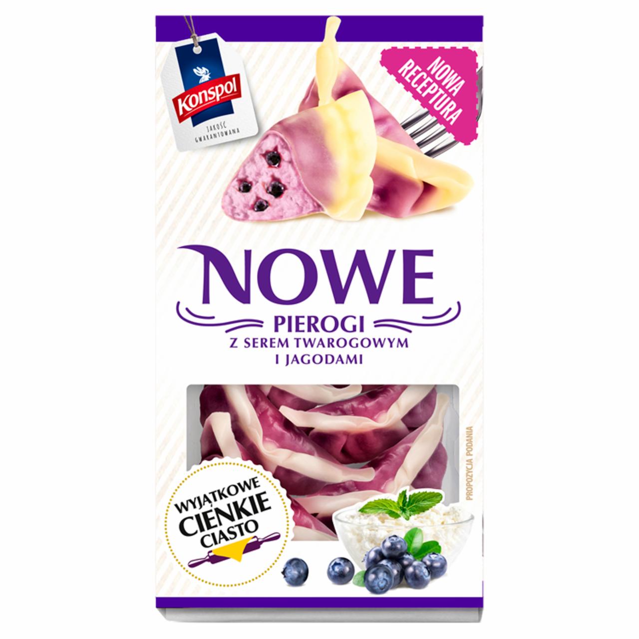 Zdjęcia - Konspol Nowe Pierogi z serem twarogowym i jagodami 230 g