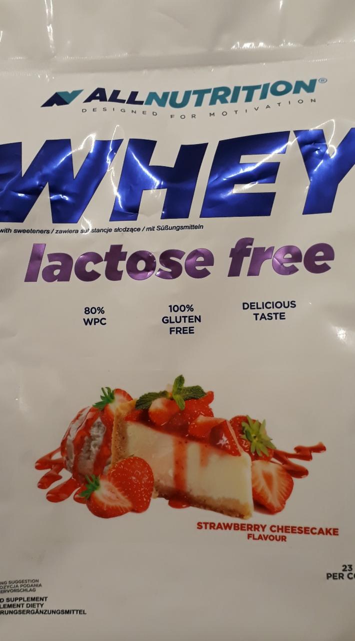 Zdjęcia - Whey lactose free strawberry cheesecake Allnutrition