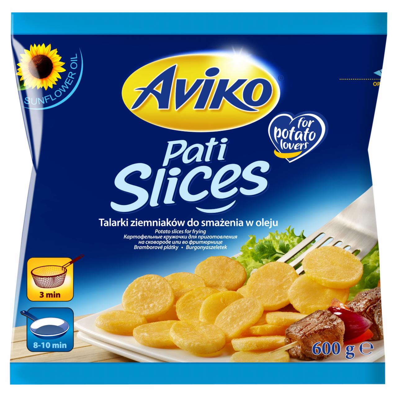 Zdjęcia - Aviko Pati Slices Talarki ziemniaków do smażenia w oleju 600 g