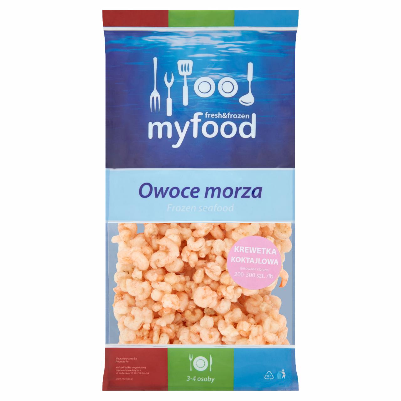 Zdjęcia - MyFood Owoce morza Krewetka koktajlowa gotowana obrana 400 g