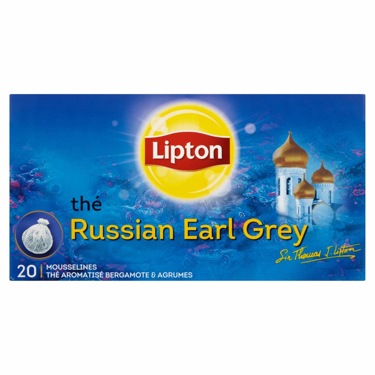 Zdjęcia - Lipton Russian Earl Grey Herbata czarna aromatyzowana 40 g (20 torebek)
