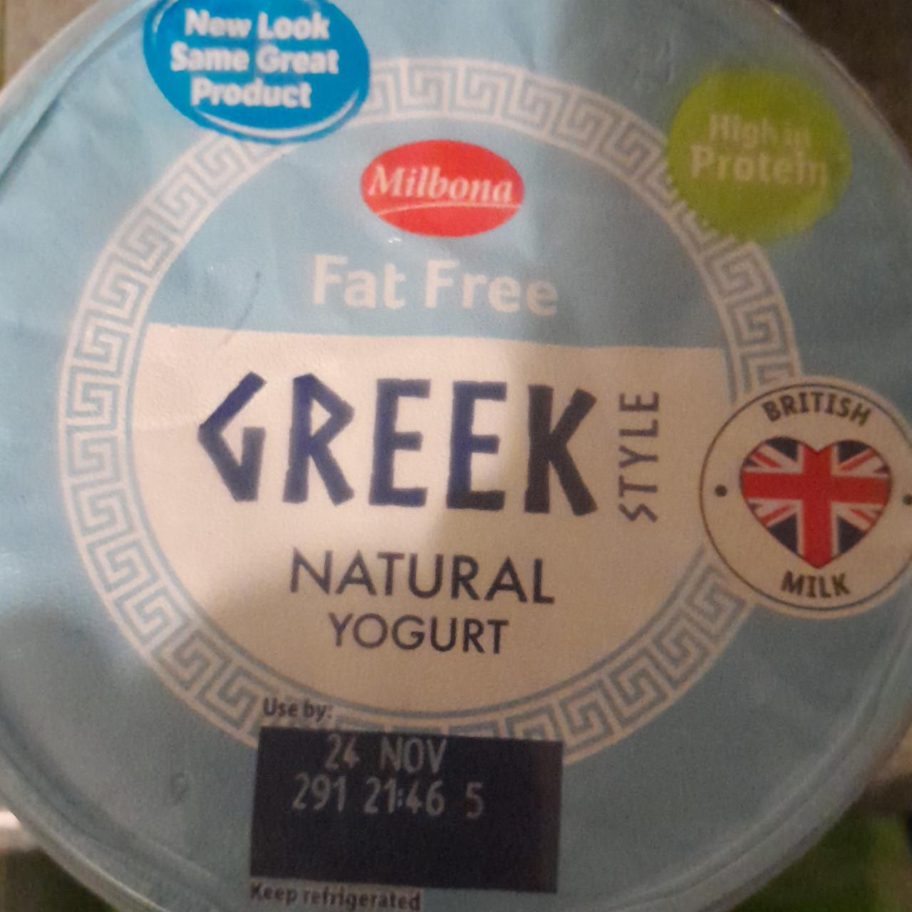 Zdjęcia - Fat free greek style natural yogurt MIlbona