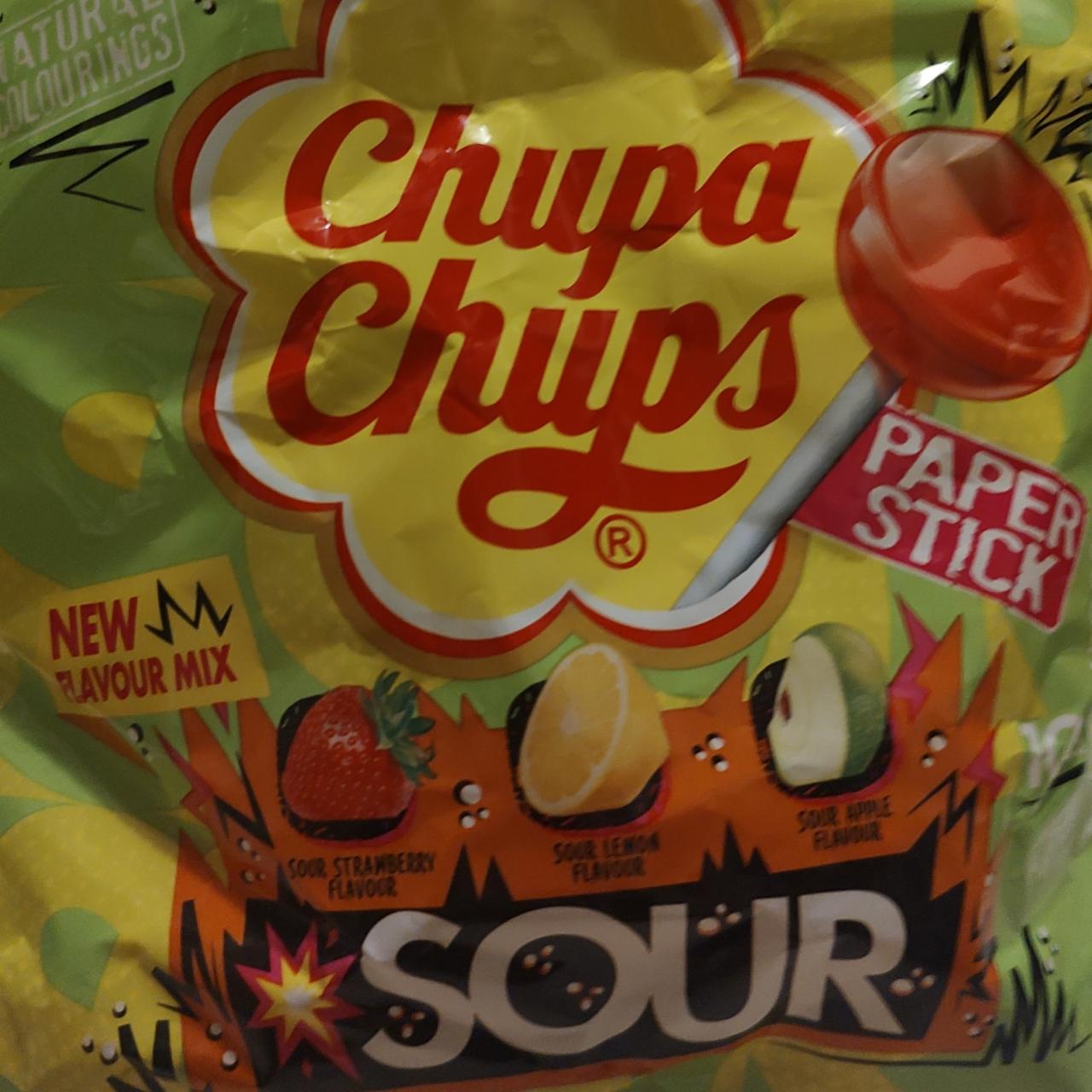 Zdjęcia - Chupa Chups Sour Kwaśne lizaki wielosmakowe 120 g (10 sztuk)