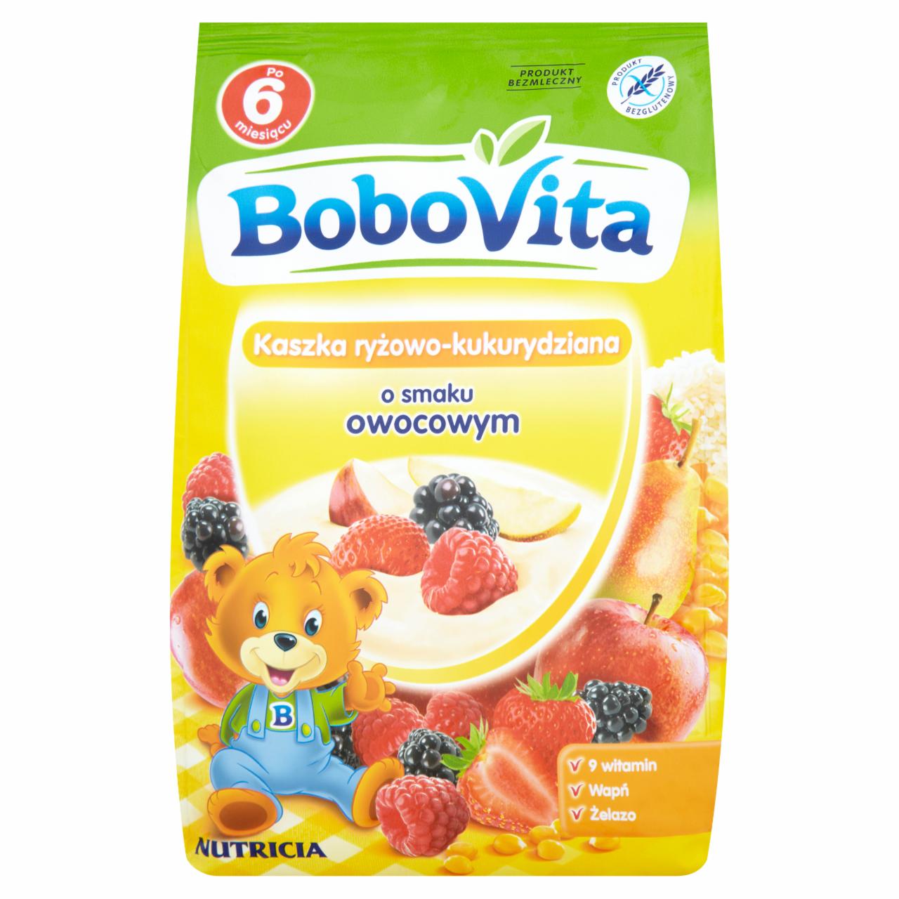 Zdjęcia - BoboVita Kaszka ryżowo-kukurydziana o smaku owocowym po 6 miesiącu 180 g