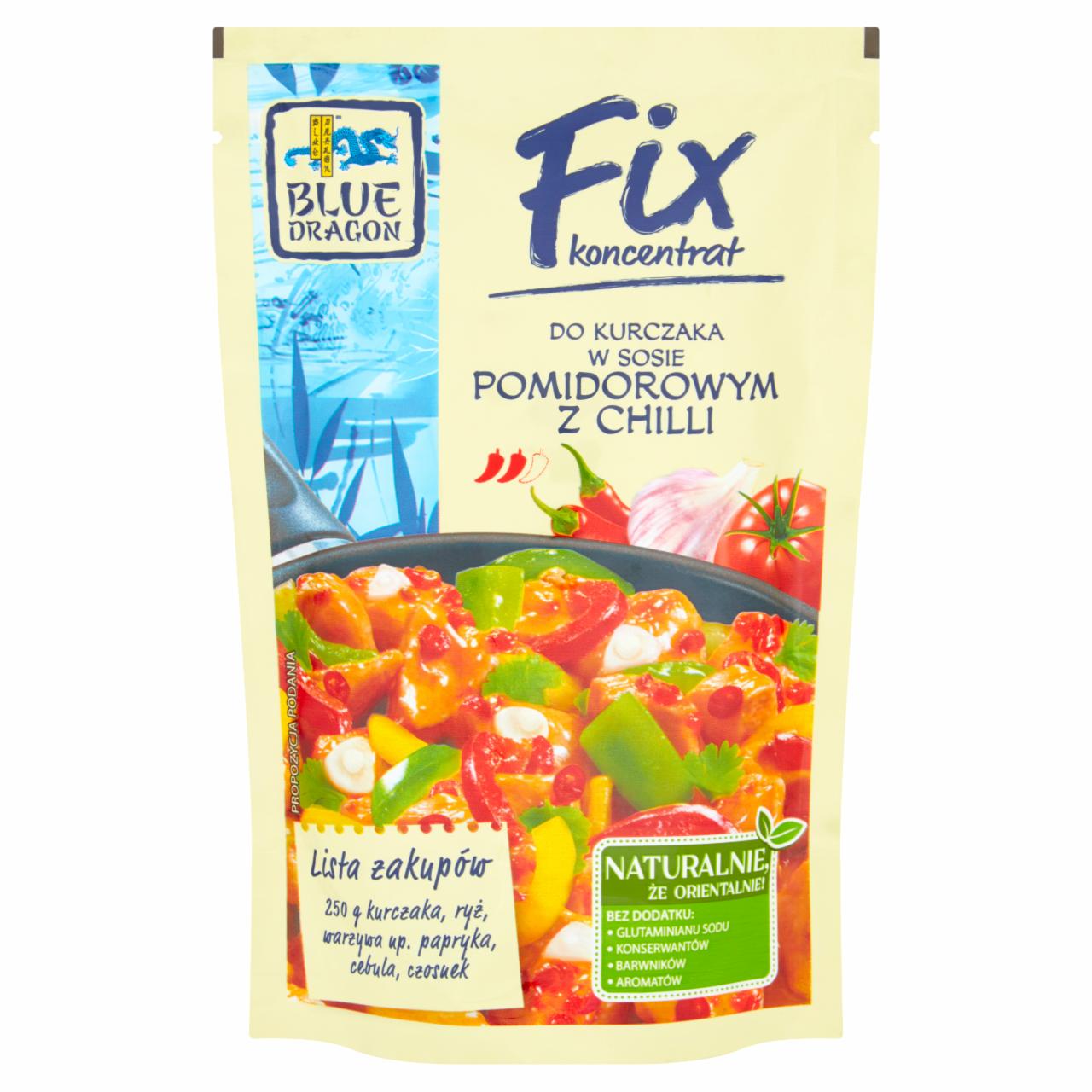 Zdjęcia - Blue Dragon Fix koncentrat do kurczaka w sosie pomidorowym z chilli 145 g