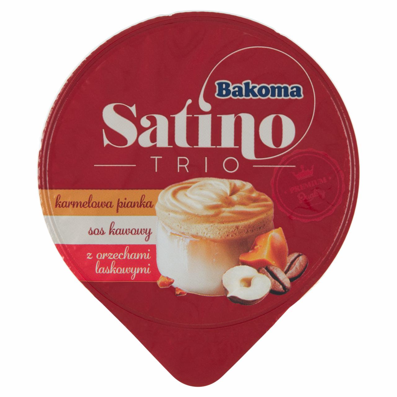Zdjęcia - Bakoma Satino Trio Deser karmelowa pianka sos kawowy z orzechami laskowymi 100 g