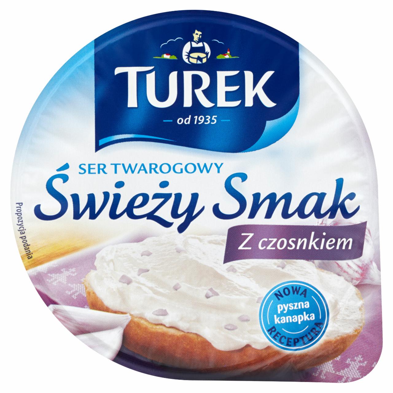 Zdjęcia - Turek Świeży Smak Ser twarogowy z czosnkiem 150 g