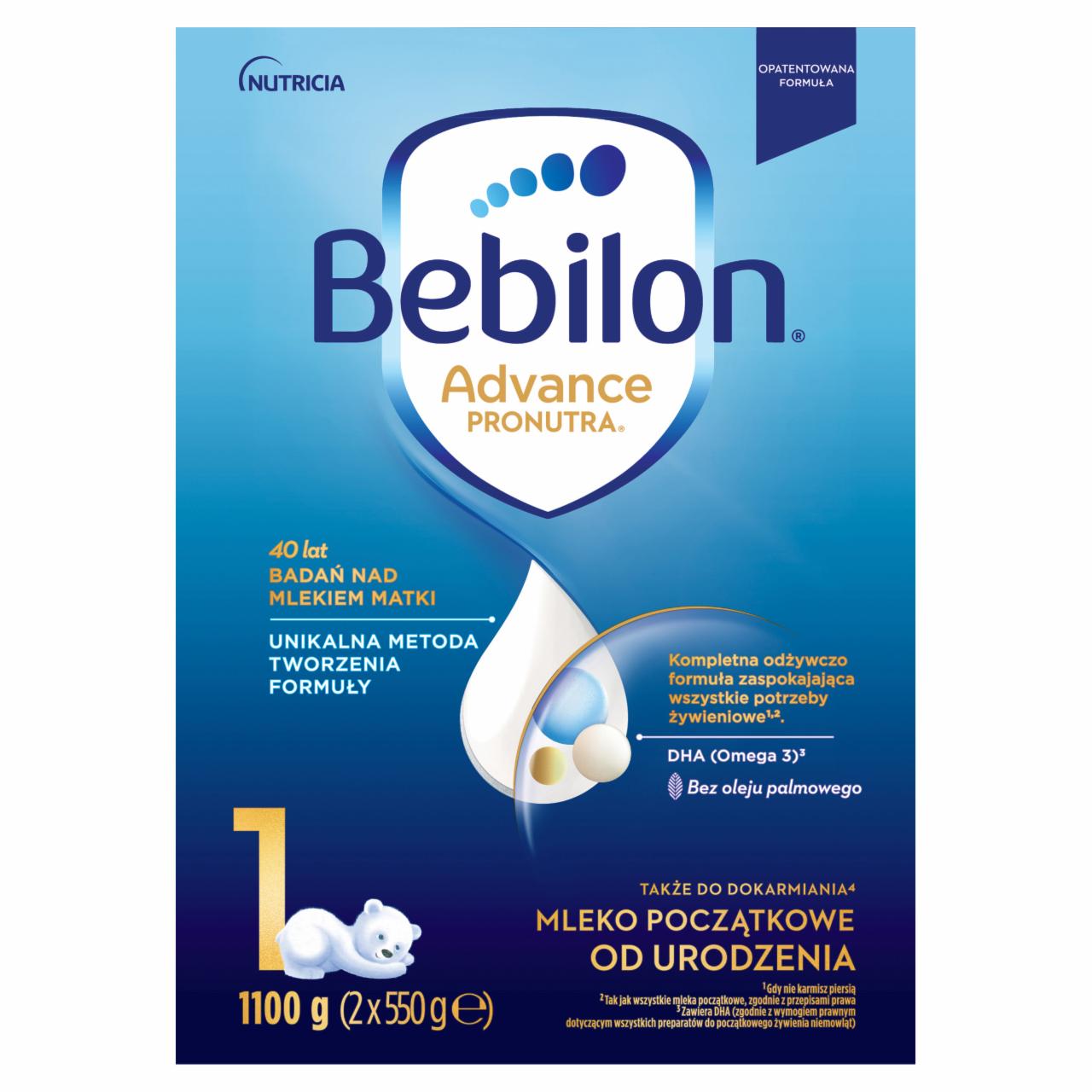 Zdjęcia - Bebilon 1 Pronutra-Advance Mleko początkowe od urodzenia 1100 g (2 x 550 g)