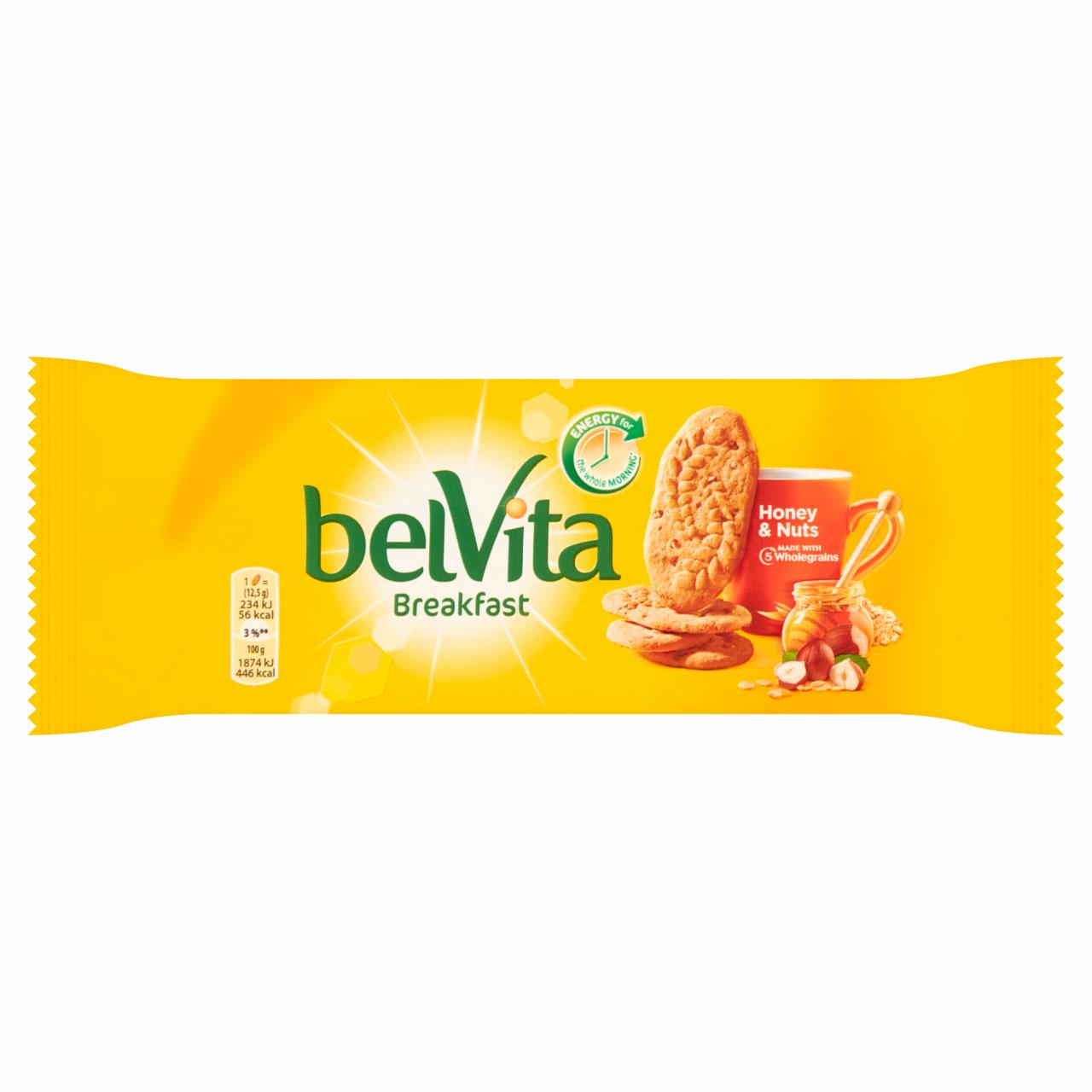 Zdjęcia - belVita Breakfast Ciastka zbożowe z miodem orzechami laskowymi i kawałkami czekolady 50 g