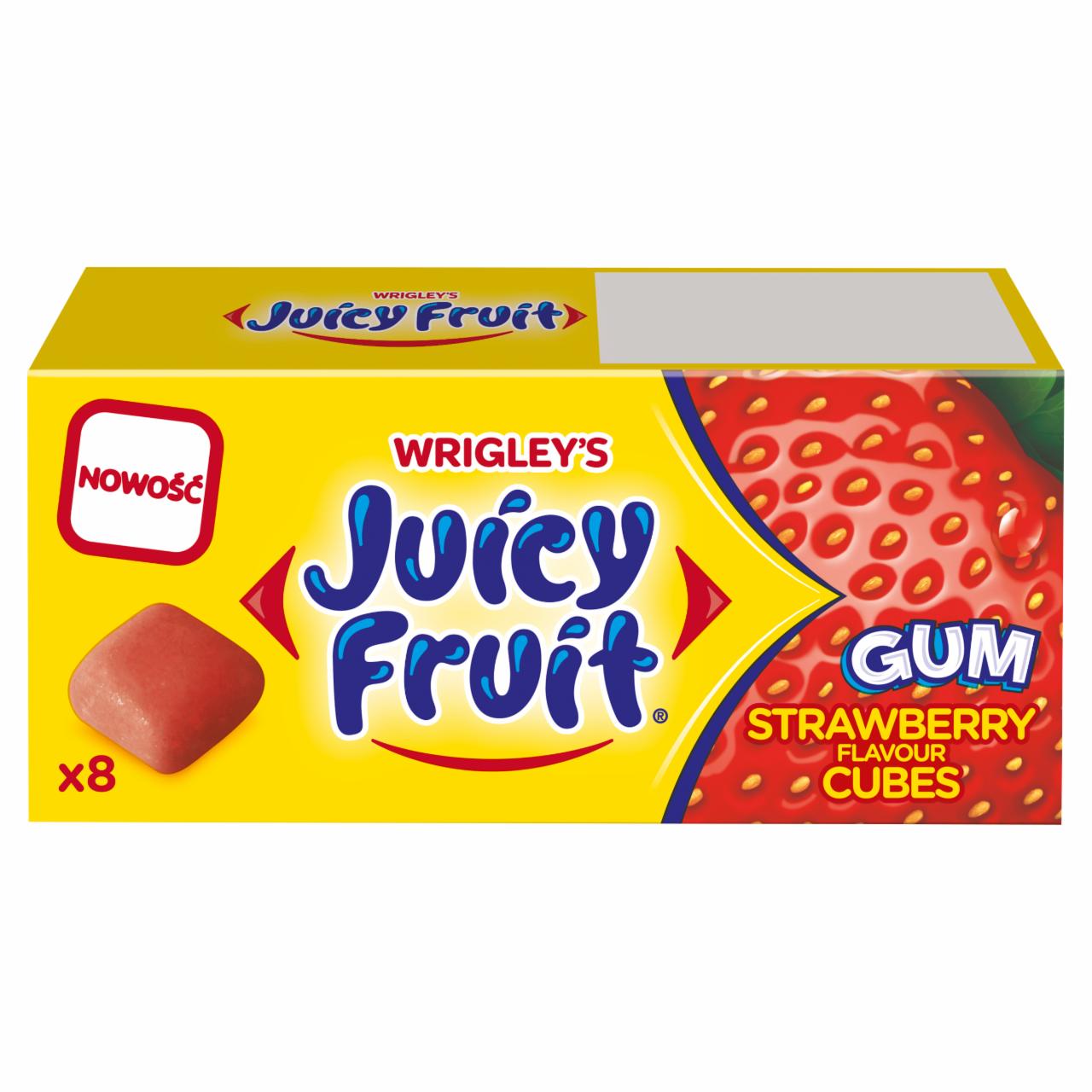 Zdjęcia - Juicy Fruit Strawberry Guma do żucia 18,5 g (8 sztuk)