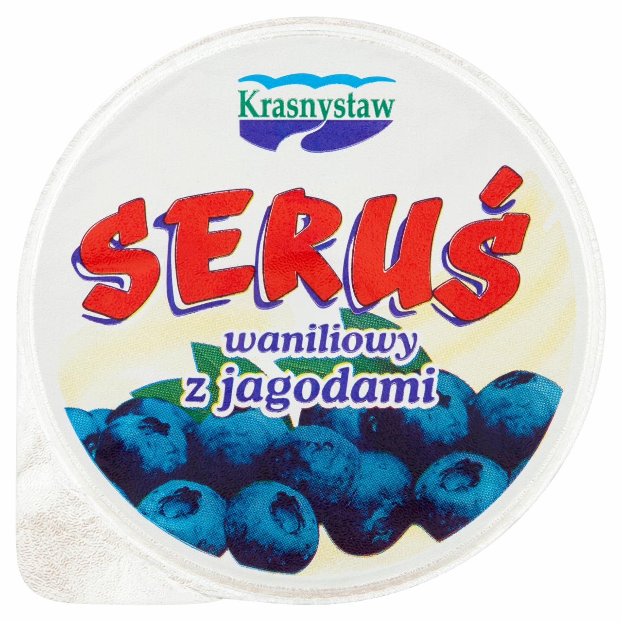 Zdjęcia - Krasnystaw Seruś Serek waniliowy z jagodami 150 g