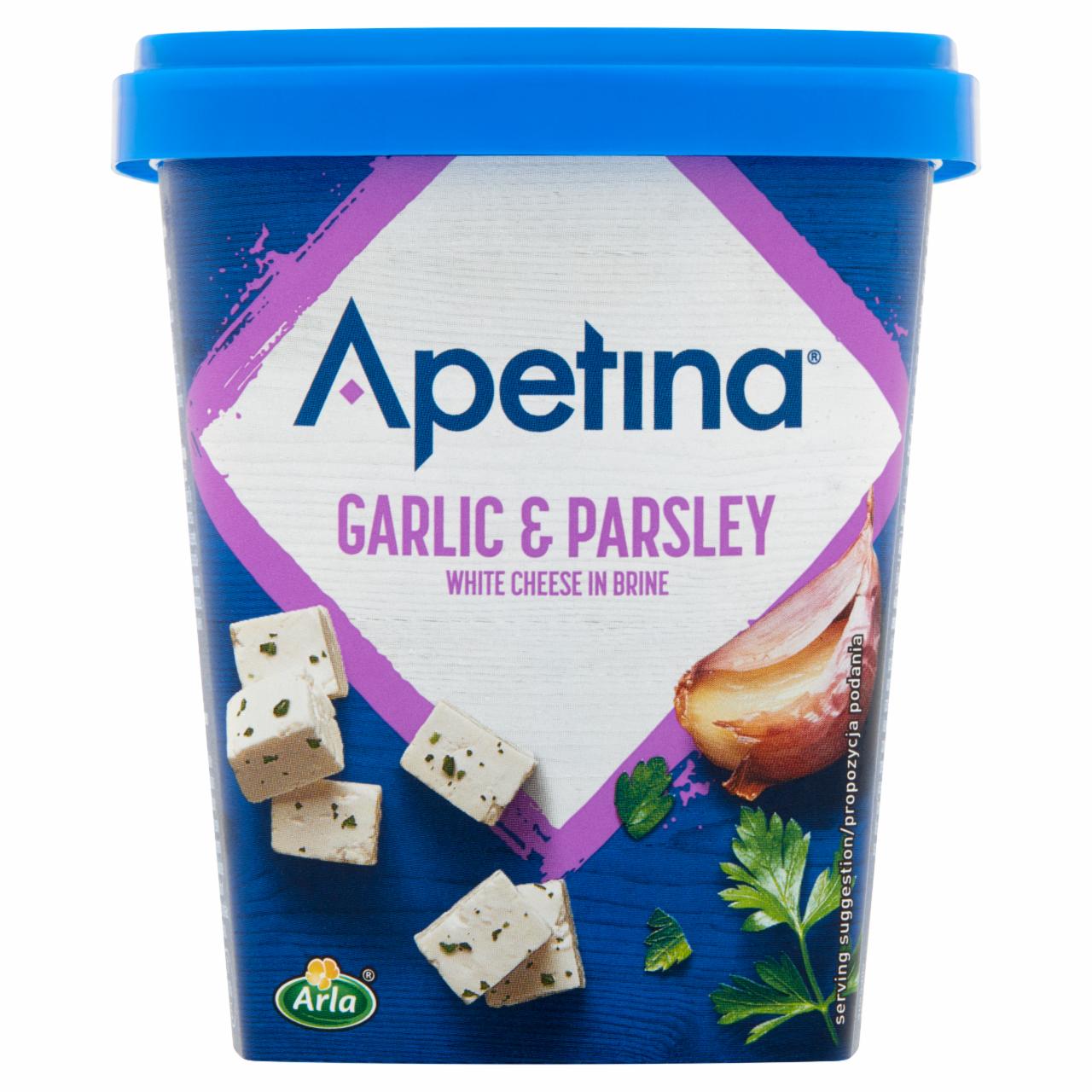 Zdjęcia - Arla Apetina Ser biały sałatkowy w kostkach z czosnkiem i pietruszką 430 g