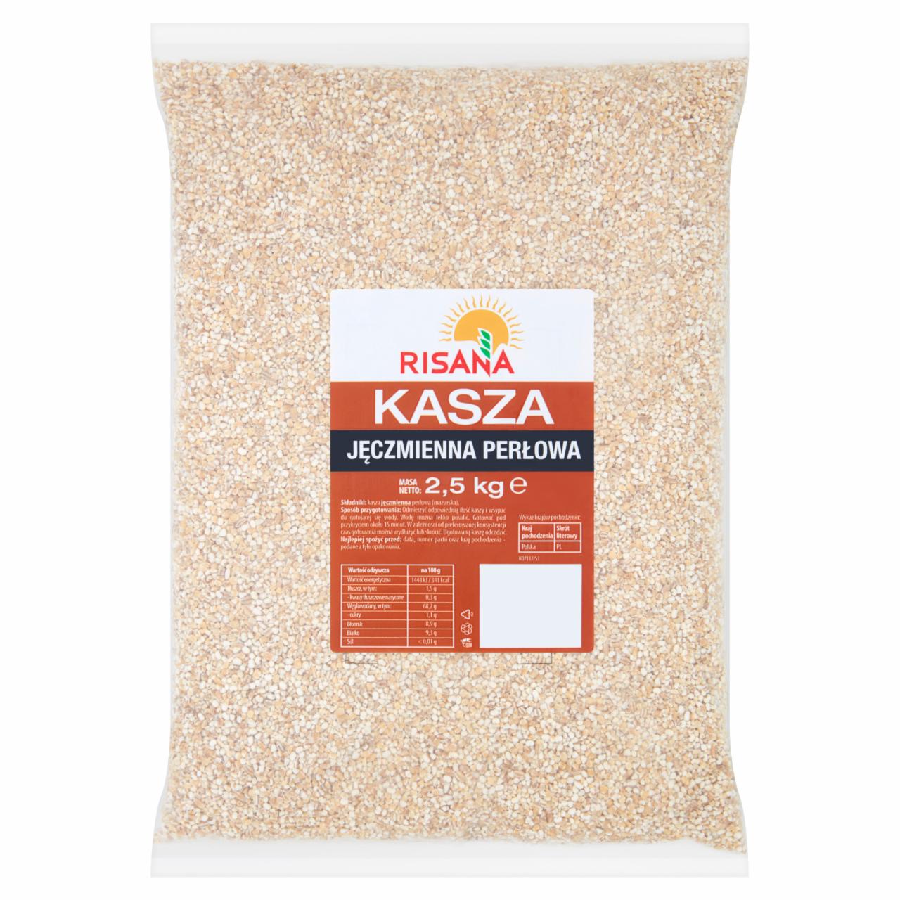 Zdjęcia - Risana Kasza jęczmienna perłowa 2,5 kg