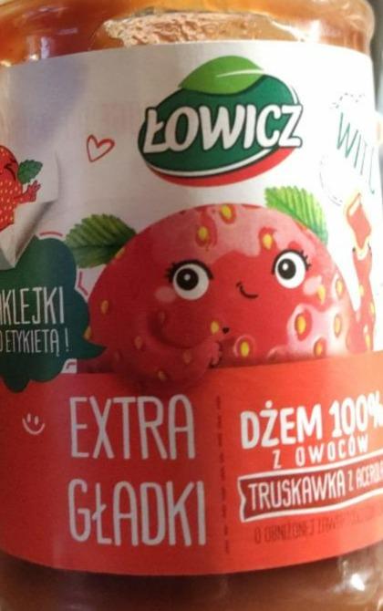 Zdjęcia - Dżem 100% z owoców extra gładki truskawka z acerolą 235 g Łowicz