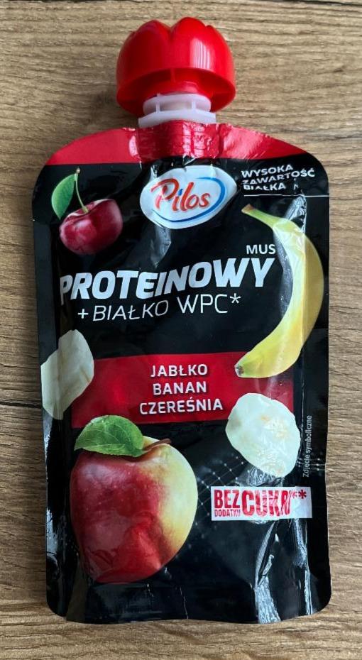Zdjęcia - Mus proteinowy + białko WPC jabłko banan czereśnia Pilos