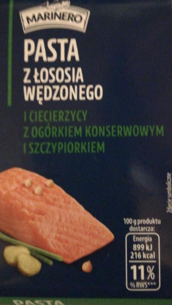 Zdjęcia - Marinero Pasta łososiowa z wędzonego łososia i ciecierzycy z ogórkiem konserowym i szczypiorkiem