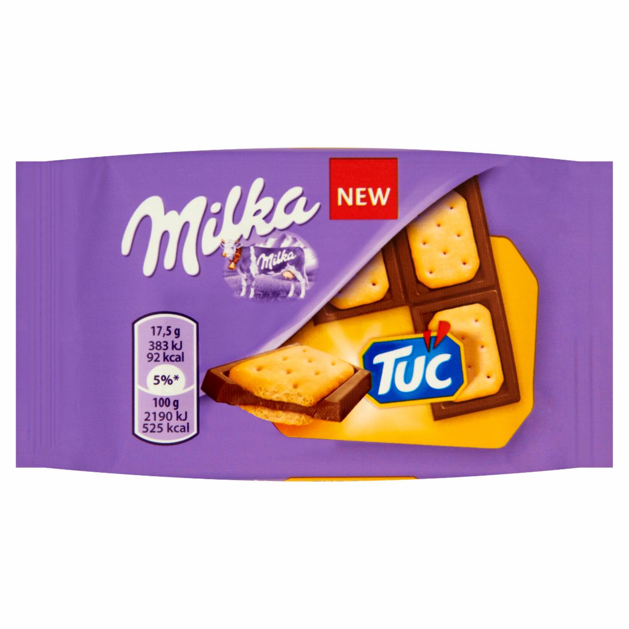 Zdjęcia - Milka Tuc Czekolada mleczna z mleka alpejskiego z solonymi krakersami 35 g