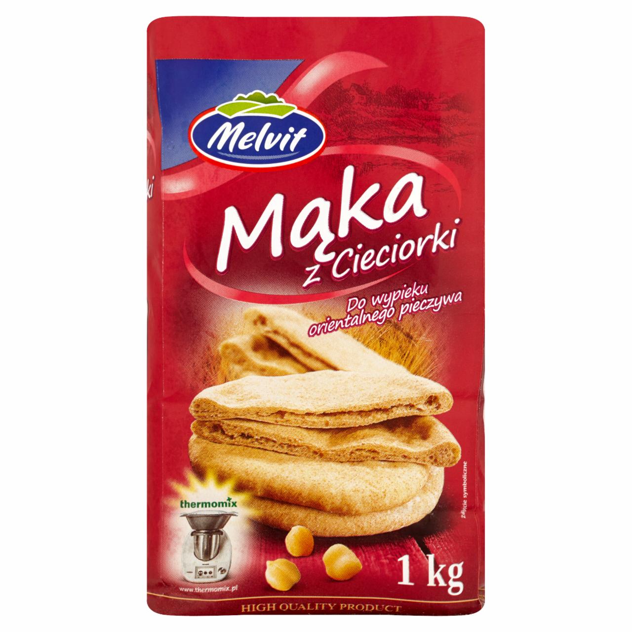 Zdjęcia - Melvit Mąka z cieciorki do wypieku orientalnego pieczywa 1 kg