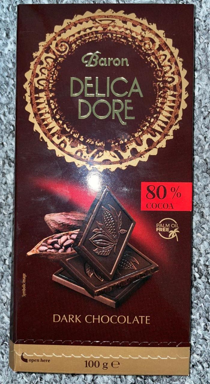 Zdjęcia - Delica dore czekolada gorzka 80% Baron