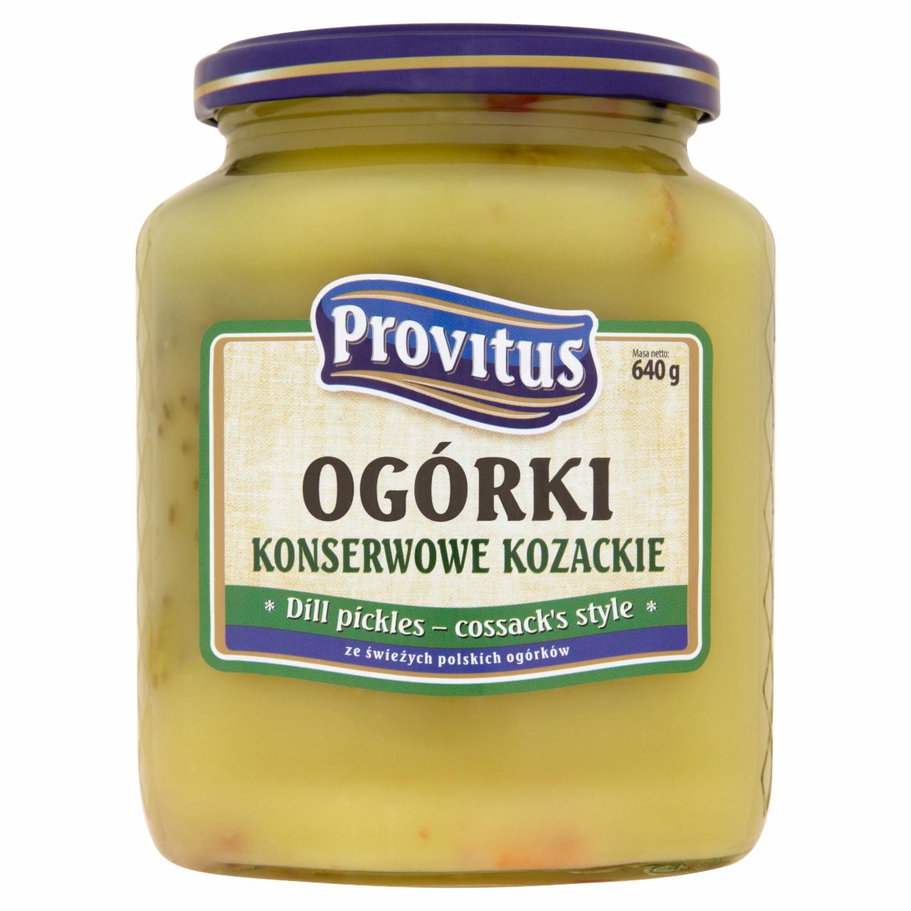 Zdjęcia - Provitus Ogórki konserwowe kozackie 640 g