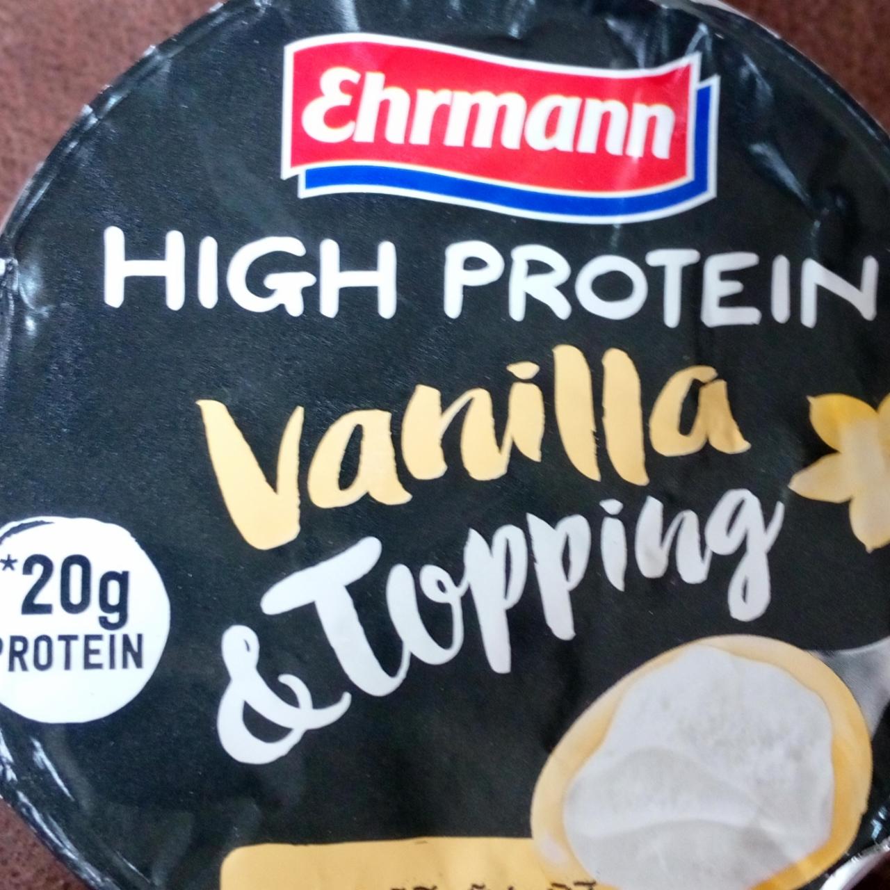 Zdjęcia - High Protein Vanilla Topping Ehrmann